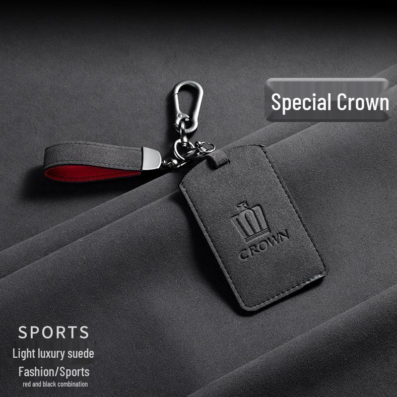 Toyota Crown Key Case Holder for 12/13/14th Gen - Suede and Leather