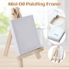 1pc Mini Oil Painting Frame Small Drawing Board with Easel for Children Oil Painting and DIY Graffiti Blank Canvas Frame Set