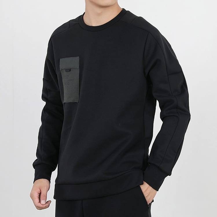adidas Sweatshirts Men's Black Crew Neck Moderate Regular GM4422