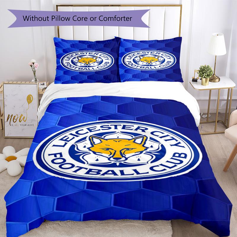 City Football Club Printed Pattern Duvet Cover Set – includes 1 duvet cover and 2 matching pillowcases Bedroom decor Christmas gifts