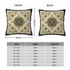 Greek Key Diamond Baroque Gold Square Pillowcase Polyester Linen Velvet Pattern Zip Decorative Pillow Case Sofa Seater Cover 18"