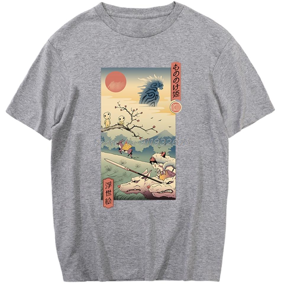 

Wolf Princess Ukiyo TShirt Unisex Summer Casual Unisex Clothing Retro Short Sleeve T Shirts Pattern Vintage Tops Anime Sportswear S