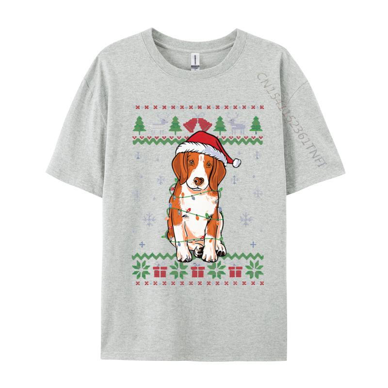 Beagle Christmas Ugly Dog Lover Tshirts Print Men TShirt Fashion Design Tops Tee Black Shirt Graphic Tees