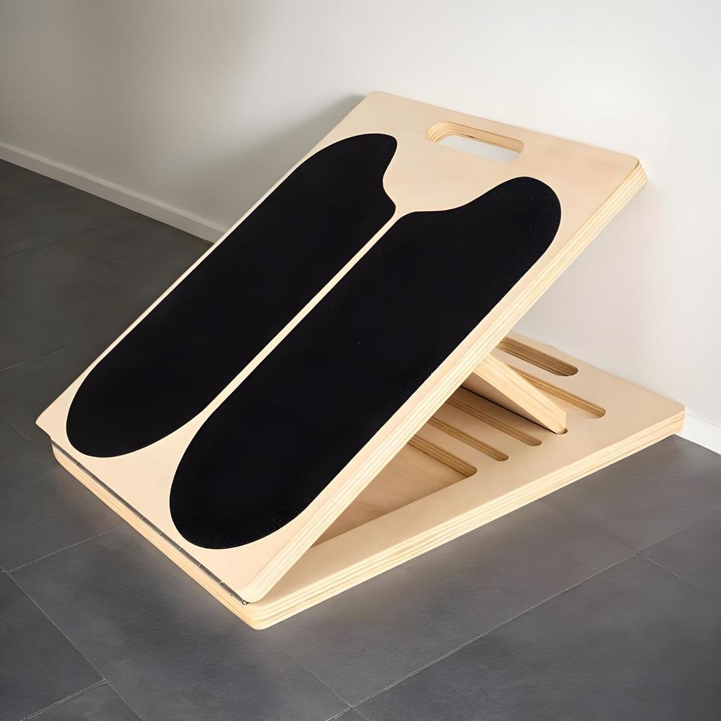 Calf Stretch Board 5-Angle Adjustable Fitness Gear Wooden Incline Board for Women Men Post-Workout Home Gym Break Sports