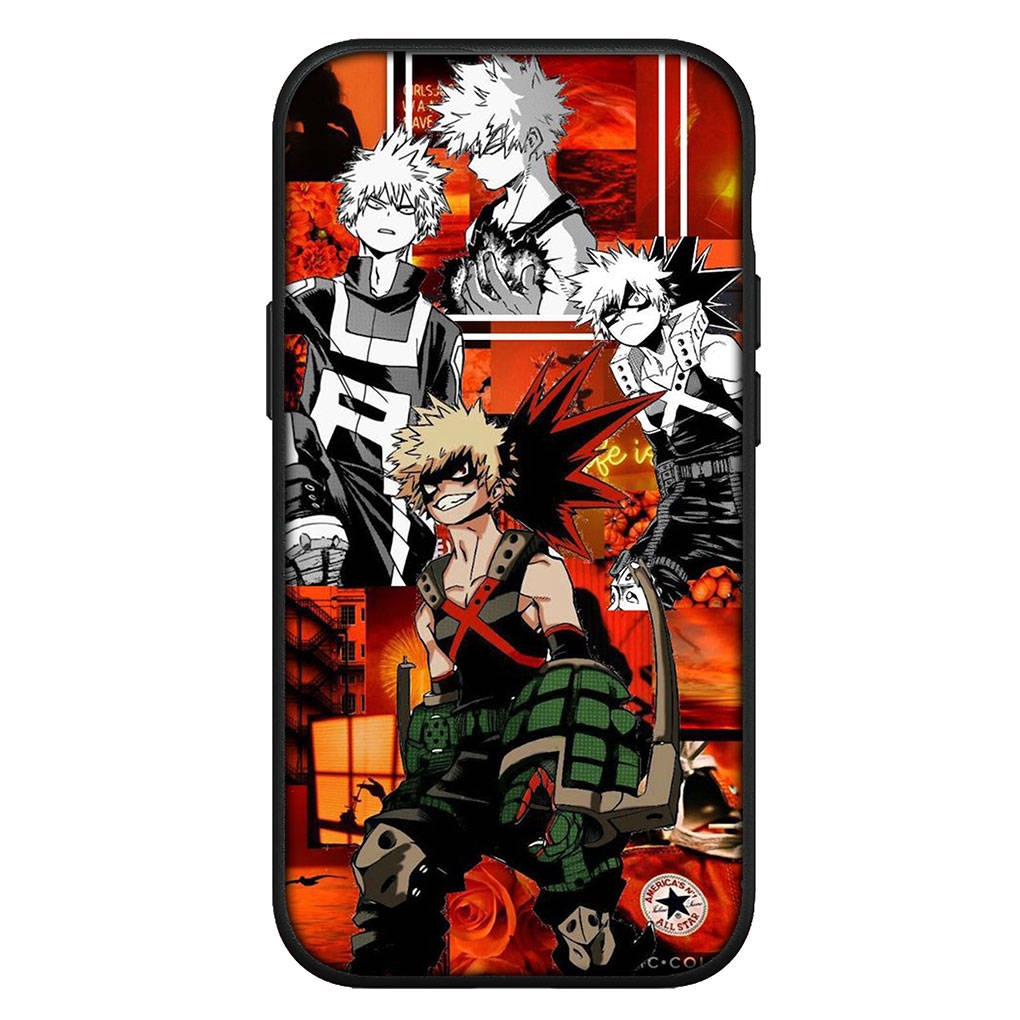 Kryt pro iPhone 15 14 Xiaomi Redmi Note 13 12 11 Pro Max X 8 7 9 XR Samsung Galaxy S24 S23 OPPO A15 Pouzdro Huawei Bakugou Katsuki My Hero Academia BNHA