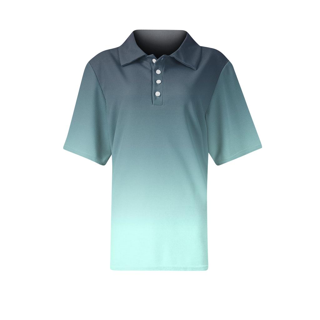 Women's Fashion Casual Lapel Short Sleeve Color Shirt Women's Up Tops