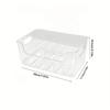 Clear Plastic Seasoning Storage Box With 5 Adjustable Divider Versatile Kitchen Organizer For Spices, Snacks And Small Items