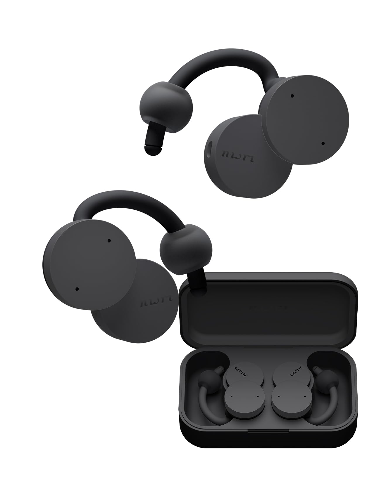 

nwm (noom) Open-Ear True Wireless Ear Speakers, nwm DOTS | Earbuds, Bluetooth 5.3, NTT Sonority, Charcoal Black