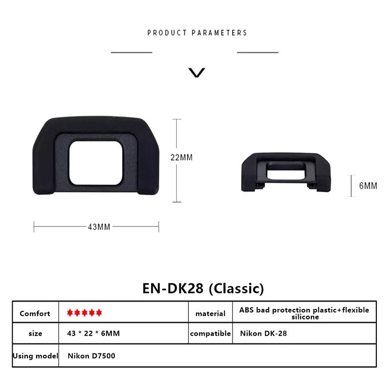 

1 шт Dk-28 Маска для глаз Dk28 (Oem) Наглазник окуляр видоискатель наглазник для Nikon D7500 Dslr резиновые очки видоискателя