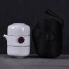 LUWU Japanese Ceramic Teapot Gaiwan Teacups Handmade Portable Travel Office Tea Set