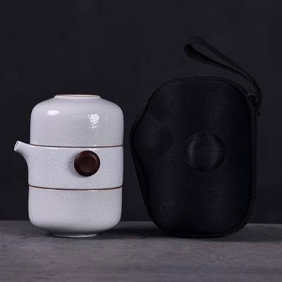 LUWU japonská keramická konvice gaiwan šálky ručně vyráběná přenosná cestovní kancelářská čajová souprava