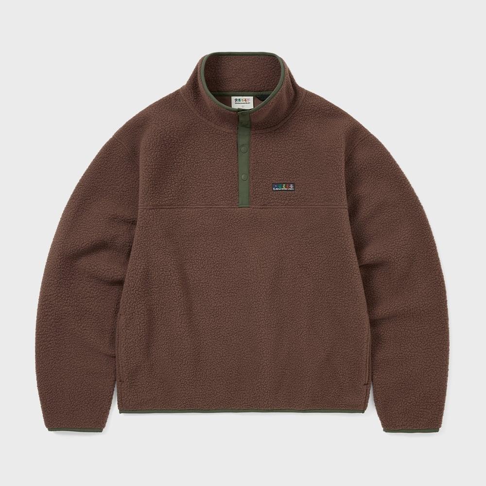 Этот никогда не такой хороший флисовый пуловер коричневый M