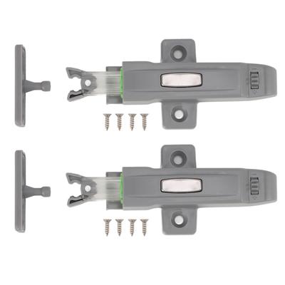 2 Set Kastdeur Drukslot ABS Rebound Zelfvergrendelend Apparaat Botsbestendig Demping