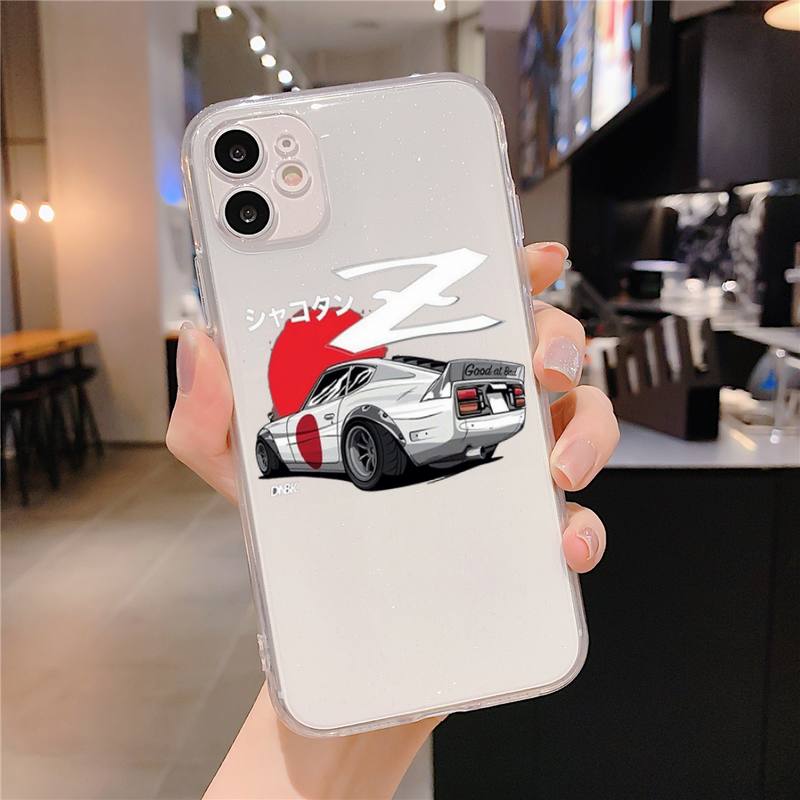 Auto jíst spát JDM Pouzdro na telefon pro iPhone 11 12 13 pro max 13mini X XS MAX 6s 7 7plus 8 8Plus XR Průhledné funda Capa