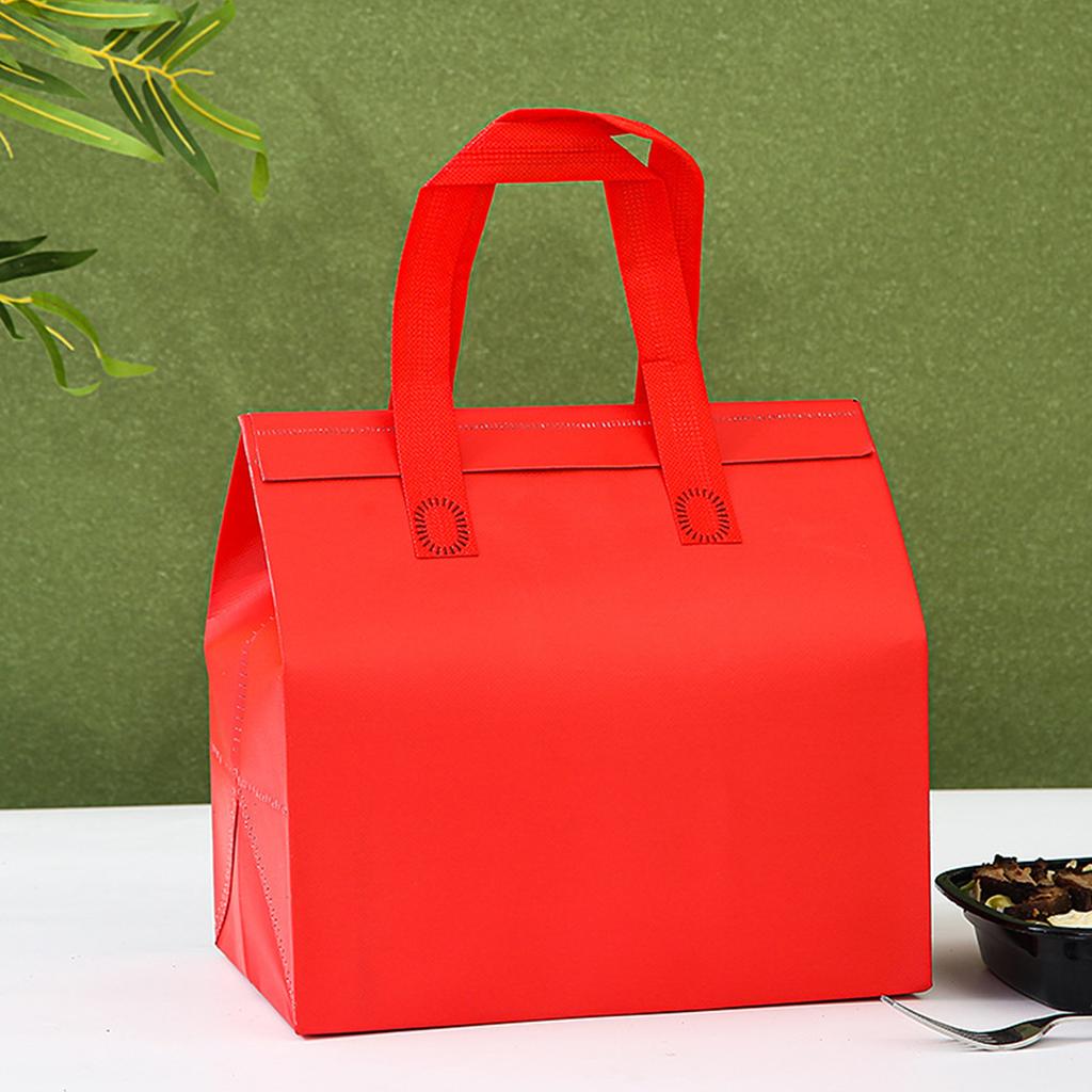 Tragbare Lunchtasche aus Vliesstoff für den Außenbereich, mit verdickter Aluminiumfolie, isolierte Picknicktasche zur Lebensmittelaufbewahrung, Bento-Liefertasche für die Arbeit
