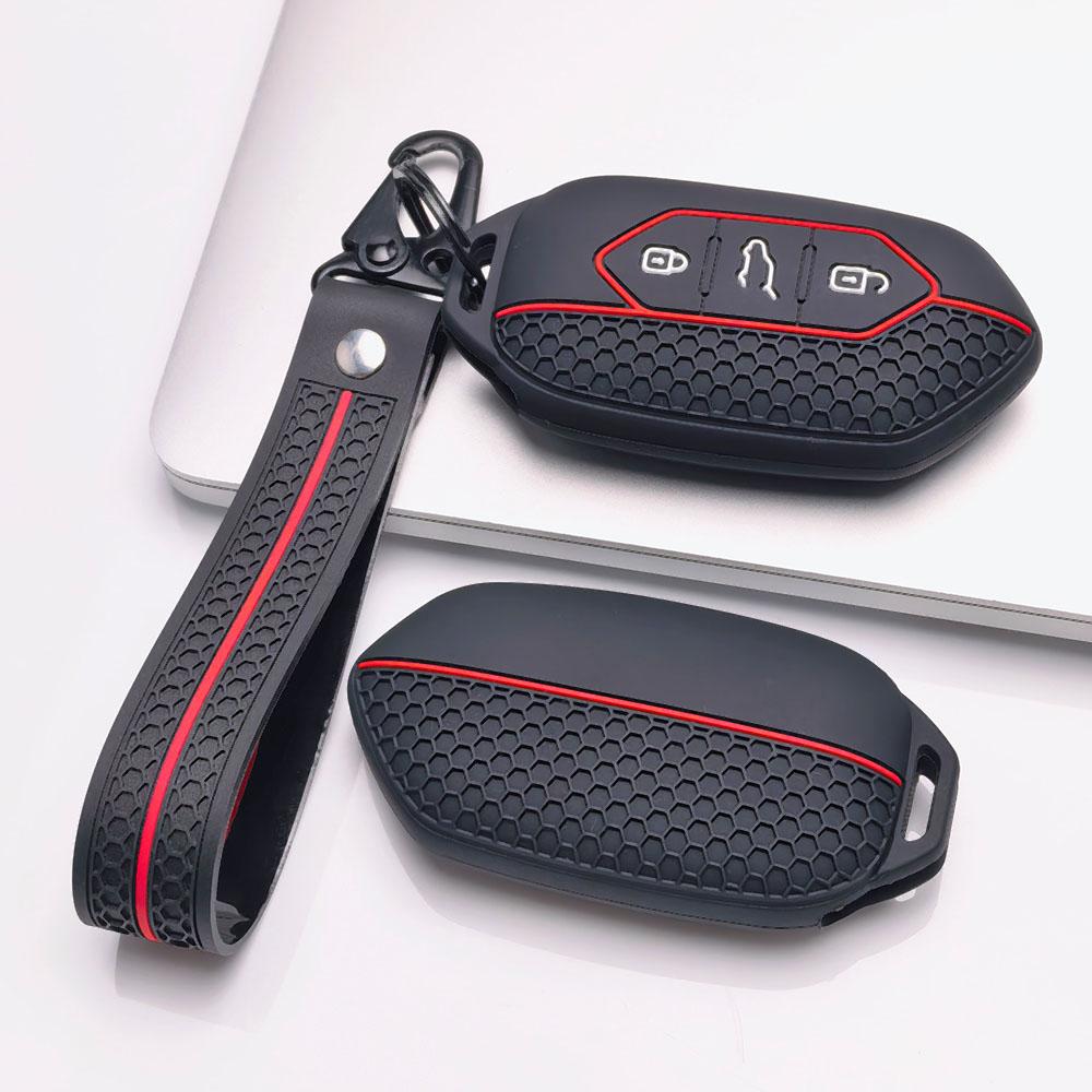 Key Fob Cover for Kia Sportage Ceed Sorento Rio Niro Seltos K5 K3 with Keychain Anti-Scratch Guard Shockproof Protection Soft Grip Texture