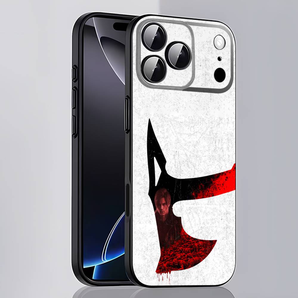 R-Resident Evil requiem Grace Leon S Kennedy Phone Case For iPhone 15,16,12,14,13,11,17,Pro,Max,Plus,E,Air,Mini Black Cover