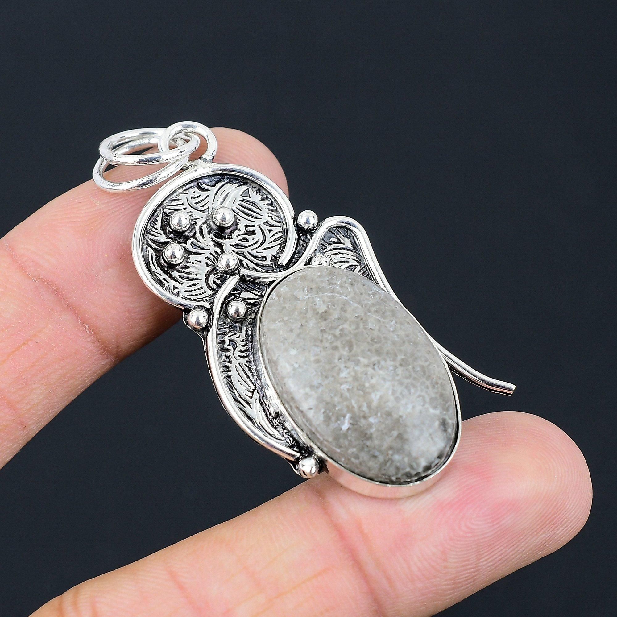 Daughters Day Deal Natural Stingray Coral New Pendant Jewelry Sterling Silver