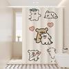 Cute Line Art Puppy Shower Curtain Set