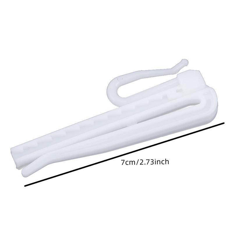 Ganchos para pendurar cortinas, 50/80/100 peças, gancho ajustável, anel de janela, suporte de cortina branco para cortina doméstica, alta qualidade, 7 cm