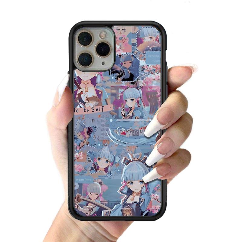 Genshin Impact Anime Phone Case Silikonové PC+TPU pouzdro pro iPhone 11 12 13 Pro Max 8 7 6 Plus X SE XR Hard Fundas