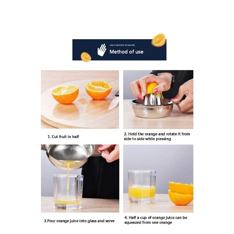 Stainless Steel Fruit Lemon Orange Juicer Household Small Creative Juicer Portable Manual Juicer