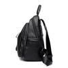 2023 The Newest Fashionable PU Leather Women Shoulder Backpack Simple Soft Large Capacity School Bag Leisure With Big Pocket