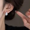 Zircon Round Simple Earrings: Stylish, Light Luxury, Versatile, High-Class Ear Accessories