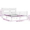 VidaXL Bed Frames with Headboard King Size Solid Wood 3194316
