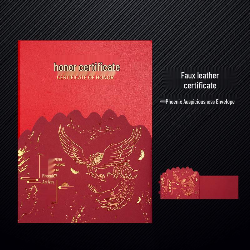 Luxurious Custom Leather A4 Certificate Cover for Award Recognition