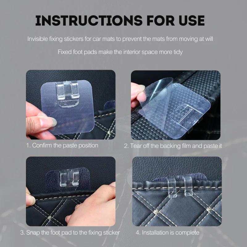 Car Floor Mats Anti-Slip Clip Hook Carpet Fixing Clamps Holders Auto Fastener Retainer Tools Sticker Auto Interior Accessories