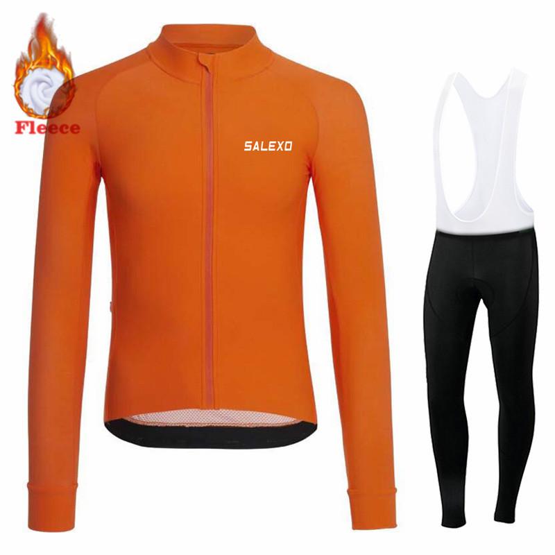 2026 Winter Fleece Warm Thermal Fleece Bicycle Set for Men, Long Sleeve Sportswear, Racing Jersey Suit, Pro Team Bicycle Clothing, Winter
