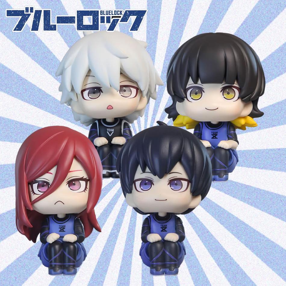 Blue Lock Kawaii Nagi Seishiro Isagi Yoichi Sitting Action Figure Doll Tabletop Model Anime Peripheral Creative Birthday Gift To