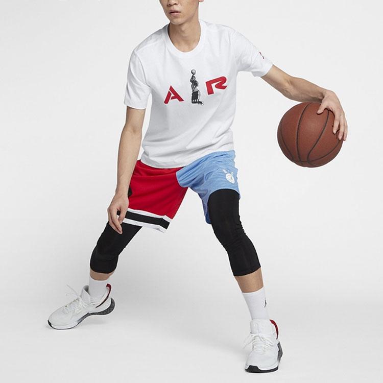 Jordan Basketball Print Casual Short Sleeve T-Shirt Men Tops White AT0553-100