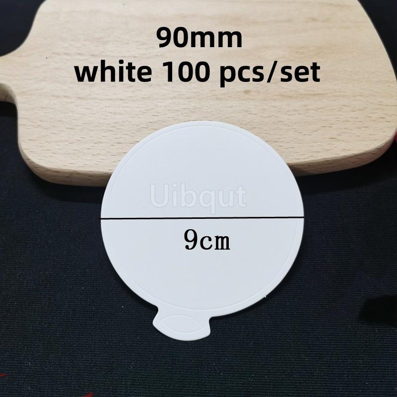 100pcs/set White Black Silver Mousse Mat Bottom Cake Base Boards Paper Board Shape Dessert Tray Christmas Cake Decoration Tools