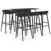VidaXL 7-Piece Bar Set Bistro Furniture Pub Furniture Counter Set Table and Bar Chairs Restaurant 3057395