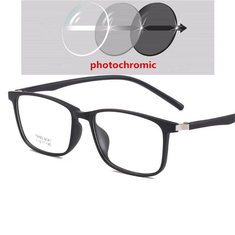 0 -0.5 -0.75 To -6.0 Ultralight  Anti Blue Light Myopes Lunettes Fashion Student Sun Photochromic Square Okulary Korekcyjne