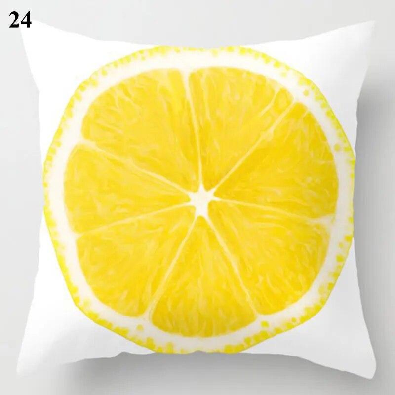 Decorative Cushion Cover Yellow Gray Floral Animal Geometric Pillow Covers Throw Pillows Polyester Single Side Print Pillowcases