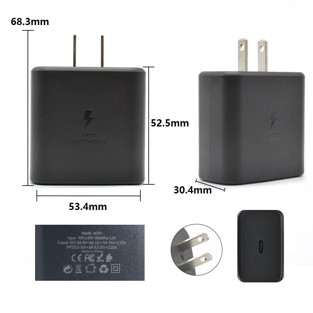45W Fast Charger for Samsung S24 - Compatible with EU, US, and UK Standards