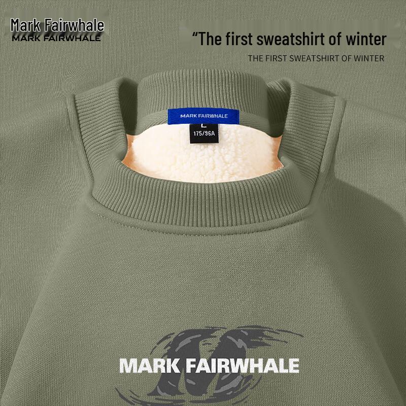 

Mark Fairwhale Men s Heavyweight Fleece-Lined Crew Neck Sweatshirt L
