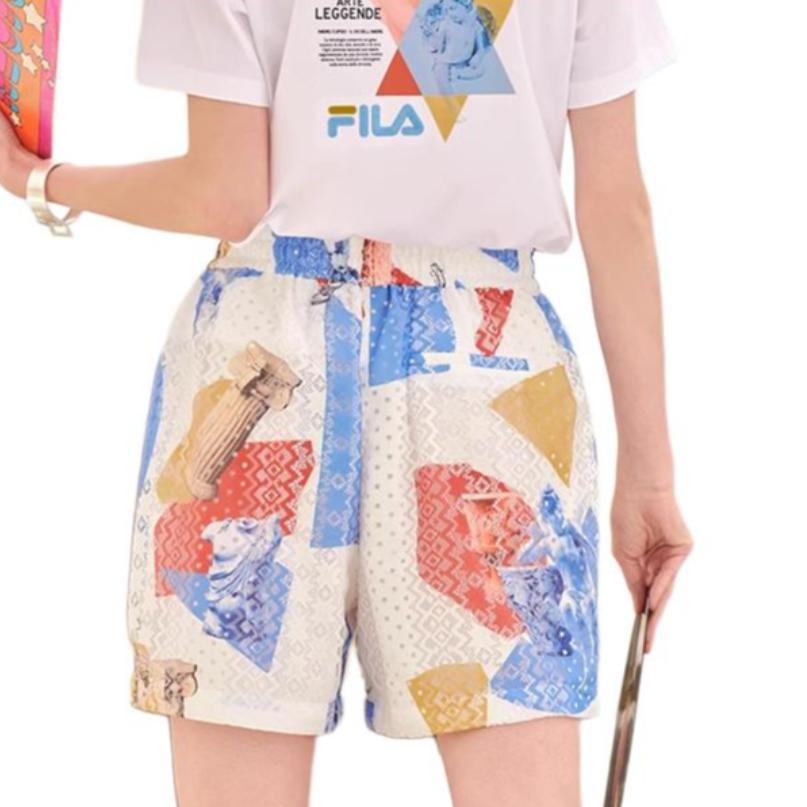 FILA All Over Logo Casual Shorts Women shorts F11W238606F-ZA