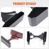 ABS Black For Fiat 500 2007-2025 Center Console Side Storage Box Multi-Function Mobile Phone Tray Car Interior Accessories