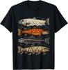 Halloween Trout Fish Ghost Pumpkin Skeleton Mummy T-Shirt