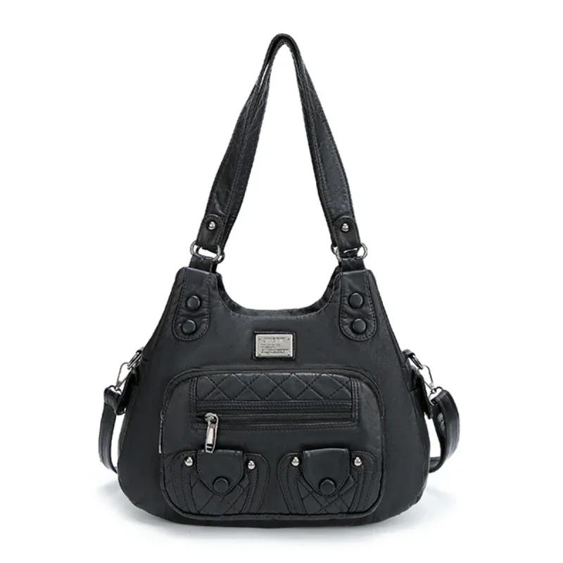 Luxury designer crossbody large capacity shoulder bag for ladies soft leather fashionable brand messenger bags