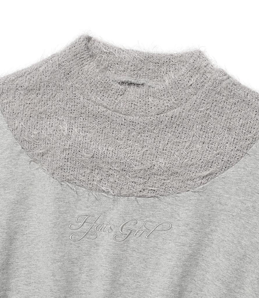 NICEGHOSTCLUB Ffats Girl Mockneck L/S Tee_Grey(Ng2Ffft560A)