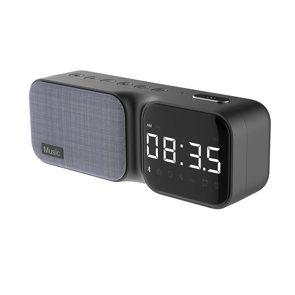 FM Radio Digital Table Alarm Clock LED Display White Noise Device For Infant and Toddler