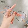 1Pc Men Alloy Round Frame Anti-Blue Light Glasses Women Vision Care Lens Myopia Optical Mirror Simple Classic Clear Eyewear
