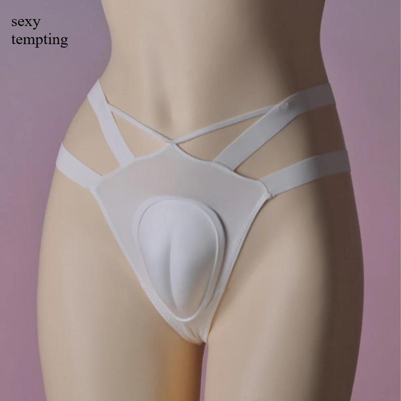 Hiding Gaff Lingerie Men Camel Toe Control Panties Underwear Crossdressing Thong Hollow Out G-strings Elastic Strap