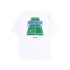 YONEX 251Ts042U White Unisex Coat Drawing Short Sleeve T-Shirt