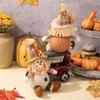 Handmade Scarecrows Sphere Hanging Decors Comfortable Straw Scarecrows Hanging Sphere for Seasonal Home Embellishment